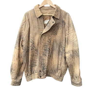 Stephen Dattner Mens  Size 46 vintage leather Bomber Brown 