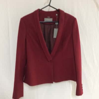 Jigsaw Womens  Size 16 Blazer Maroon 