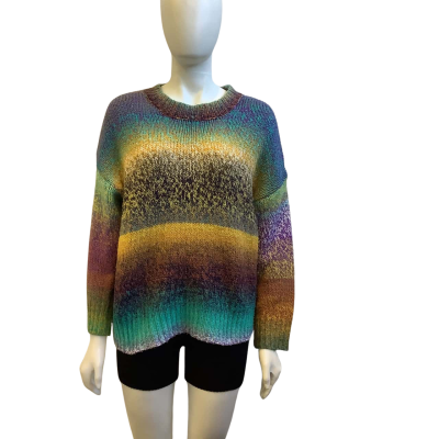 Ava & Ever Womens  Size M Colour Block Oversized Jumper Multicoloured