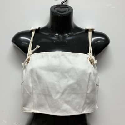 Sabo Skirt Womens  Size S Cropped Top / Shoestring Strap Top White 