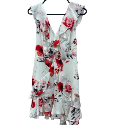 Portmans Womens  Size 10 White/Red floral dress 