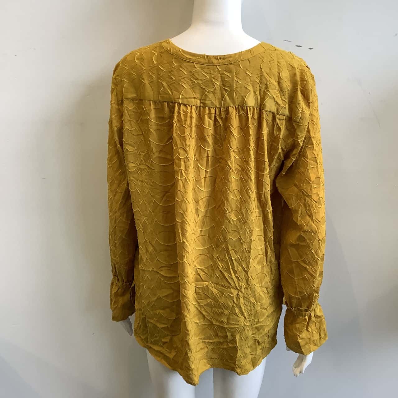 Ann Taylor Women's Size XL Long Sleeve Top Mustard Yellow (s)