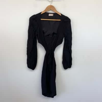 Seven Wonders Black Long Sleeve Cut Out Mini Dress  Size 6 / XS 