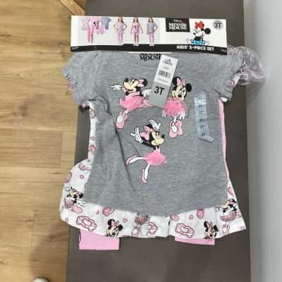 Disney Kids 5-piece Set Size 3T Grey / Pink  