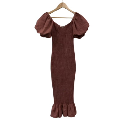 Sheike Womens Size 8 Midi Dress Brown