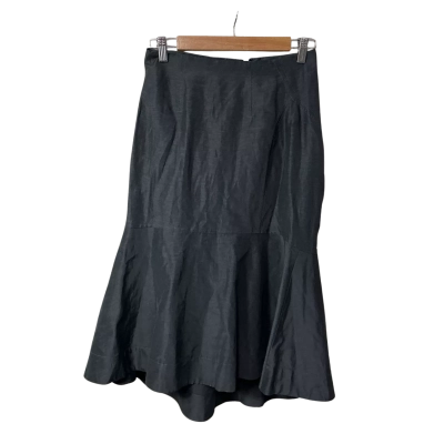 Country Road Womens Size 8 Charcoal Grey Corset Detail Midi Skirt (new)