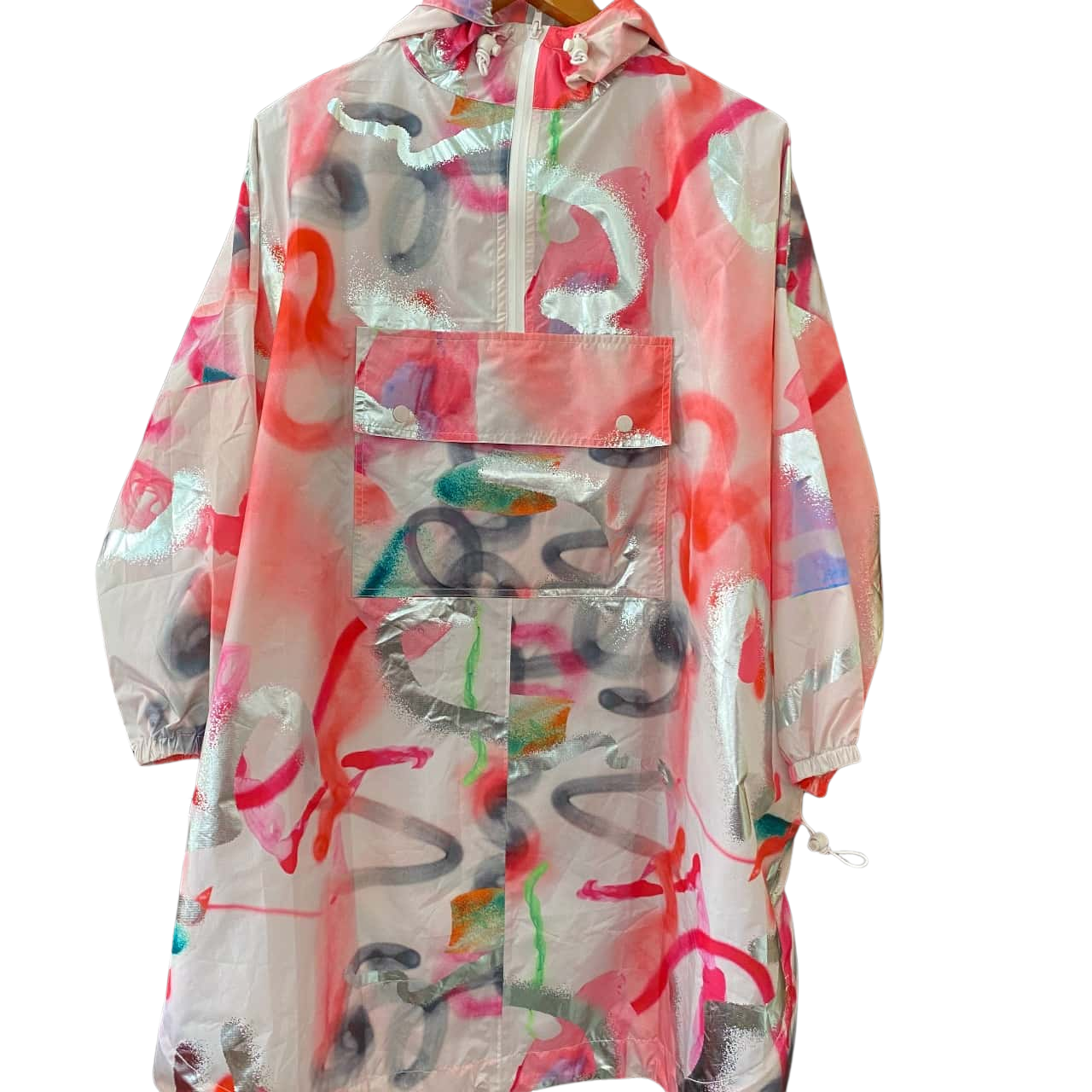 Miranda Skoczek x Gorman Size M Raincoat/ Poncho Multicoloured / Pink
