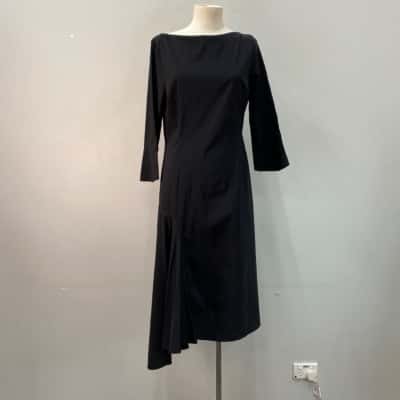 Veronika Maine Womens  Size 16 Stretch Midi Dress Black  