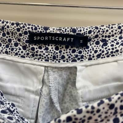 Sportscraft Size 14 Casual Pants Black White Dot