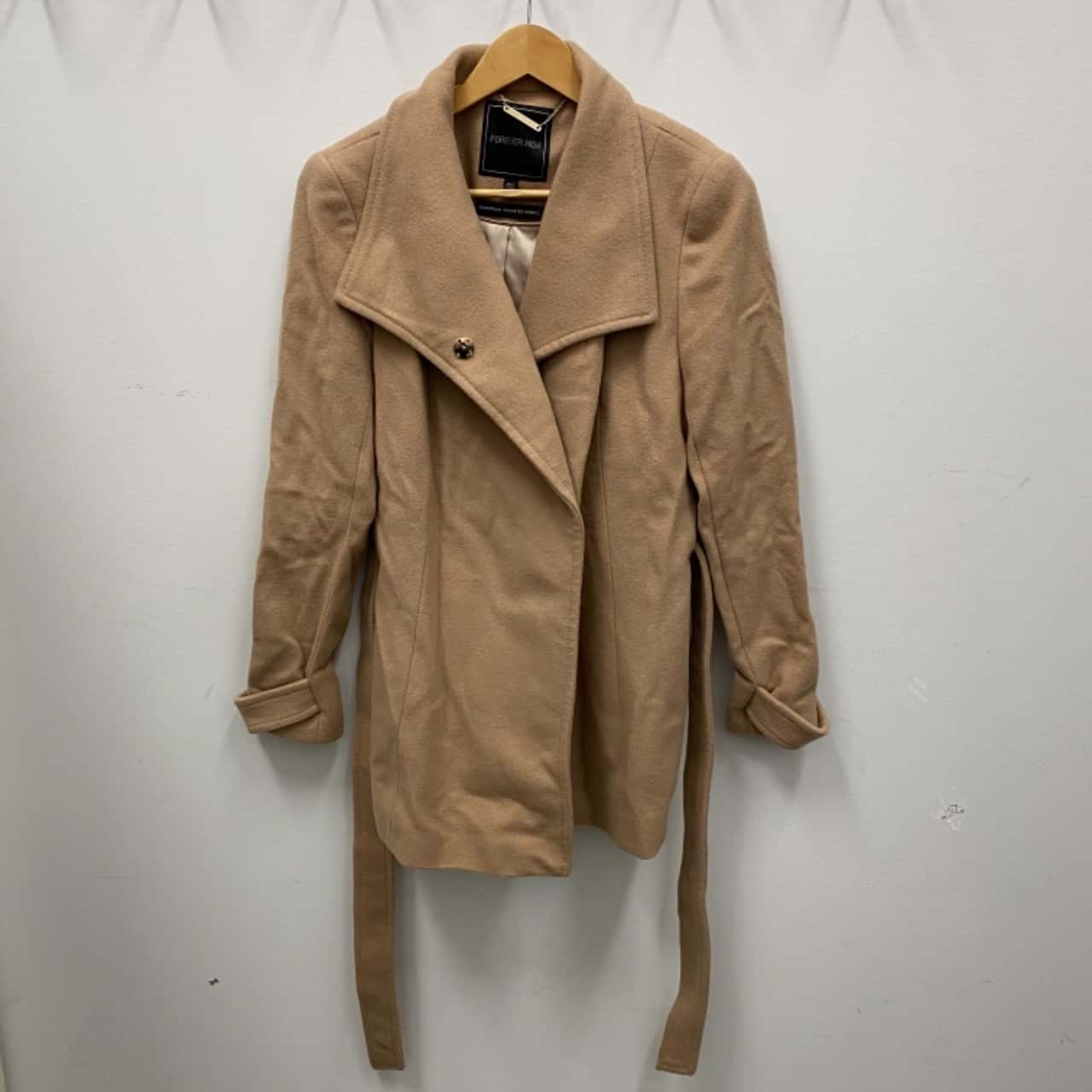 FOREVER NEW Womens Wool Coat Size 12 Brown