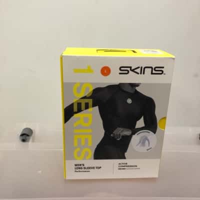 Mens Skins Series-1 Mens Compression Size L Long Sleeve Top White New In Box #4