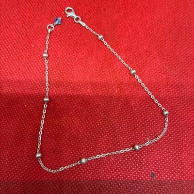 925 24cm Womens Anklet Silver 