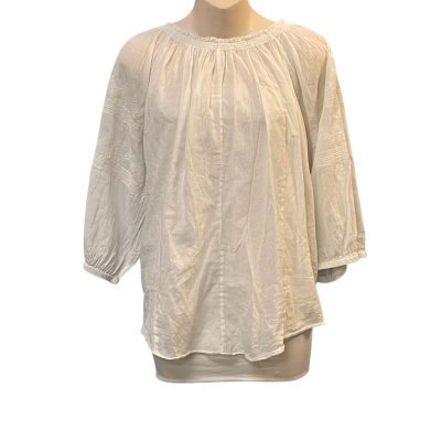 Country Road Womens  Size XS Blouse / Long Sleeve Top / V-Neck Top White 