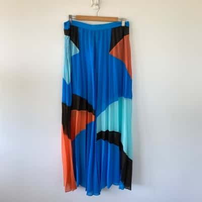 Suboo Multicoloured Quilla Qua Pleated Skirt Size M 