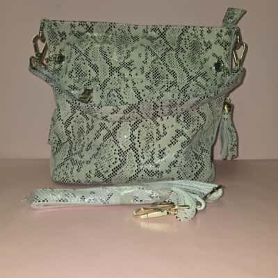 OLLA OH Snake Skin Print Handbag