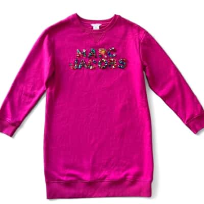 Little Marc Jacobs Girls Size 10 Sweater Dress With Jewels