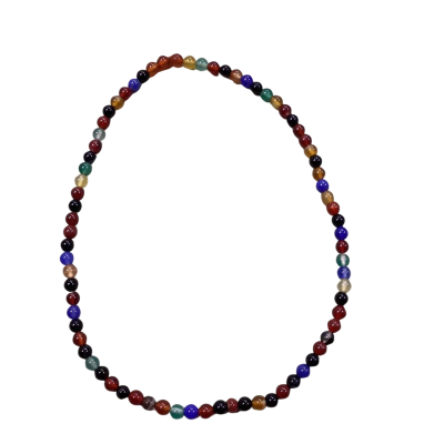 Multicoloured beaded glass necklace (jb)