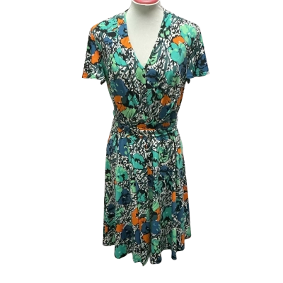 Leona Edmiston Womens  Size 10 Midi Dress Floral / Green 