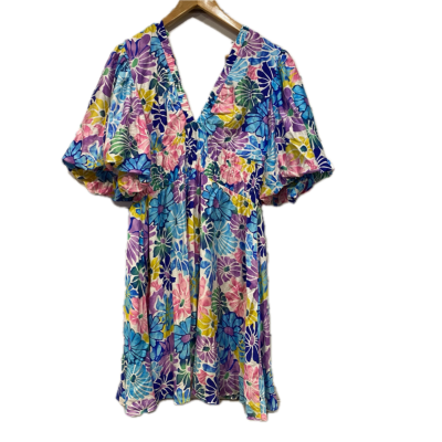 Vine Apparel Womens Dress Size 14 Floral / Multicoloured 