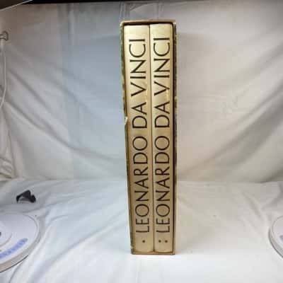 Vintage 2 volume hardcover Leonardo Da Vinci coffee table books