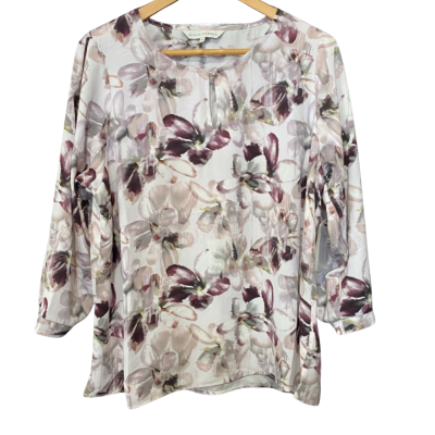 Black Pepper 3/4 Sleeve Blouse  Size 16 