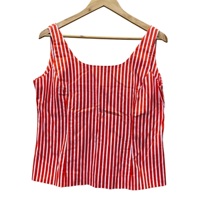 Rivette & Flair Red and White Striped Top Size 14
