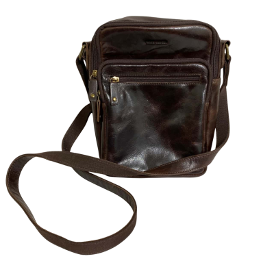 Pierre Cardin Womens Brown Leather Cross Body Bag