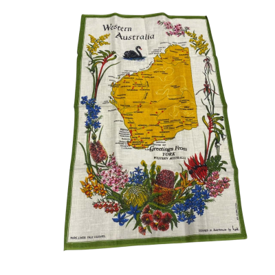 Pure Linen York Western Australia Tea Towel