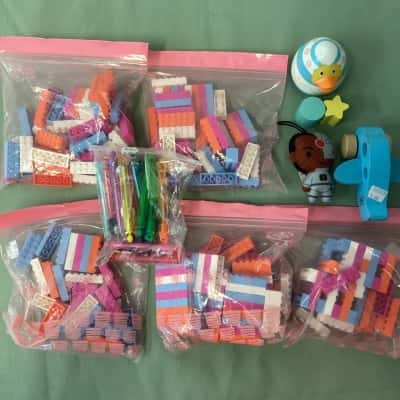 Large Mixed Toy Lot – LEGO Duplo, Cyborg Plushie, Wooden Toys & More