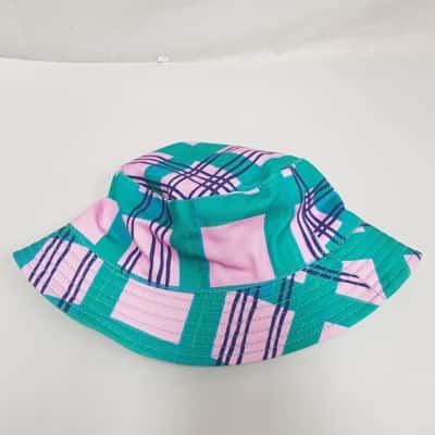 Gorman Womens  Size One Size Bucket Hat Checked / Green / Pink  