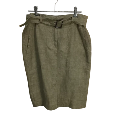 Trenery Khaki High Waist Casual Skirt