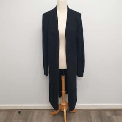 Rockman's Super Classy/ Fluffy Knit/Black Longline Cardigan - Brand New with Tags - Size L /10/12 - RRP $79.99 