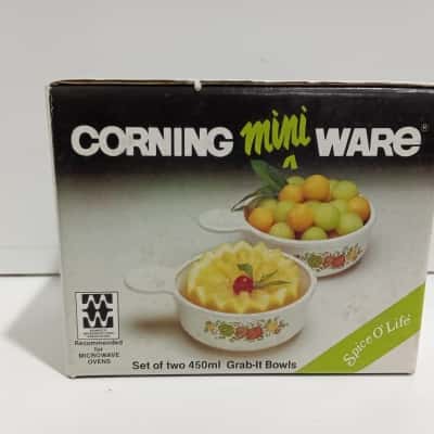 Corning Mini Ware x2 550ml Grab It Bowls Spice of Life