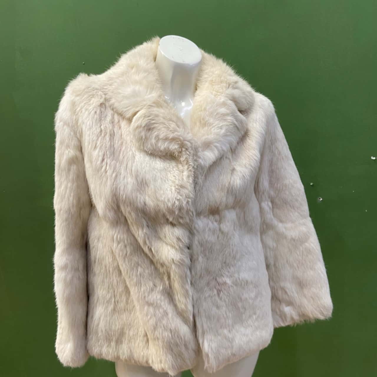 Vintage Fur Coat Size 8 Fur Cream (s)
