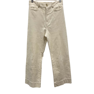 Ghanda Women's Corduroy Style Pants Size 10 Cream 