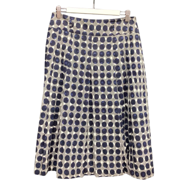 Anna Thomas Womens  Size 10 Pleated Skirt Navy Blue / White 