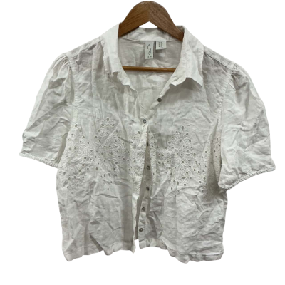 Joie Womens Size L Button Up Top White