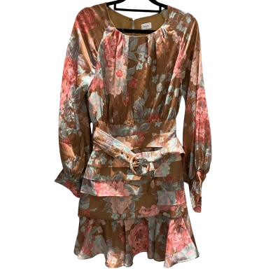 Sheike Womens Size 10 Brown / Floral / Pink  Dress