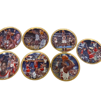 7 Michael Jordan collector plates 1996 the Bradford exchange Upper Deck