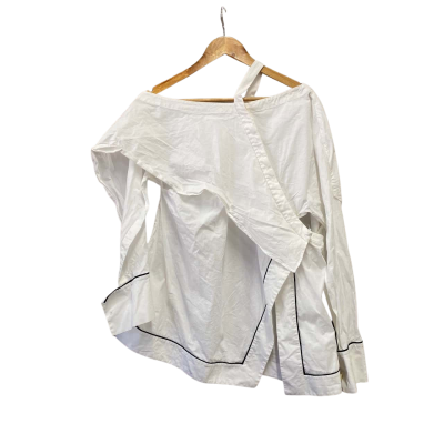 Sass & Bide Womens  Size 14 Asymmetrical Shirt White 