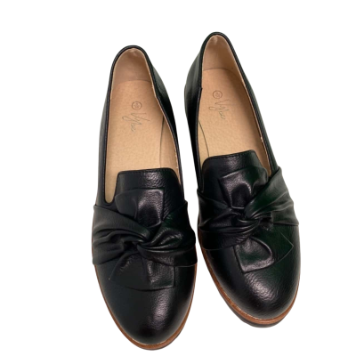 VYBE Women's Size 8/39 Oclem Black Leather Flat Shoes (**Other Brand New** RRP $189.95)