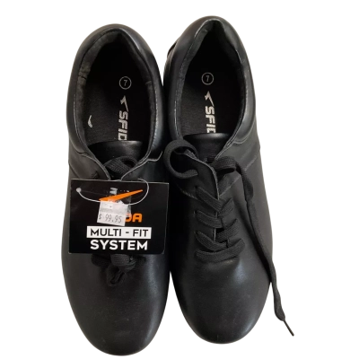 Brand New SFIDA Mens  Size 7 Black Leather Sneakers