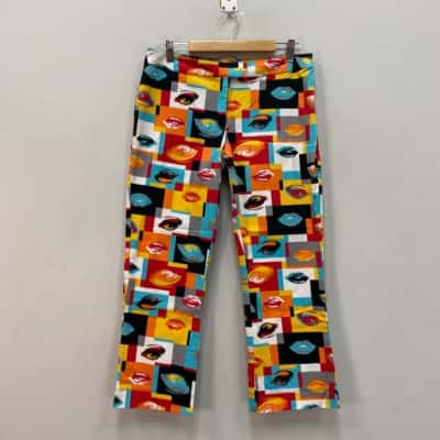 Apart Womens Lips & Eyes Size 12 Cropped 3/4 Pants 