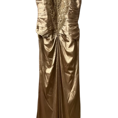  Womens Mr K Size 14 Formal Dress Gold 