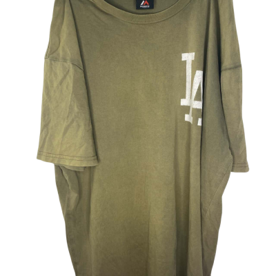 Majestic Major League LA Mens  Size XL Short Sleeve T-shirt Green 