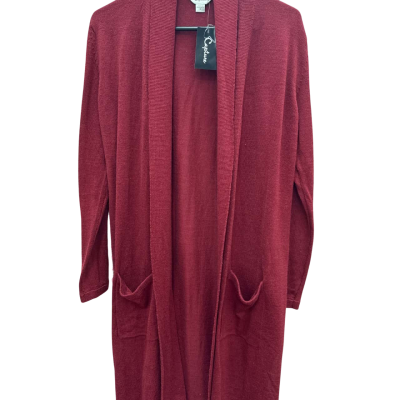 Capture Womens  Size S Burgundy Cardigan