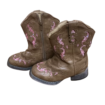 Roper toddler Size 8 cowboy boots Brown / Pink  