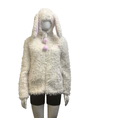 Peter Alexander Womens  Size M Bunny Ears PJ Jacket White / Pink