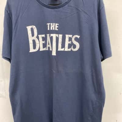 The Beatles Mens  Size XL Short Sleeve T-shirt Blue 