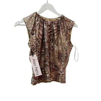 Alex Perry Women’s Size 8 Party Top / Sleeveless Top / Zip Through Top Animal print / Pattern Brand New With Tags